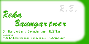 reka baumgartner business card